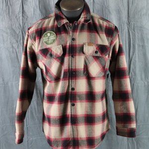 Matix Jacket - The Matix Shirt Jacket Tan and Red Plaid - Men's Large